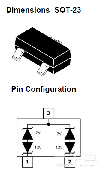 雷卯电子SM712 7V 12V电压SOT 23封装TVS二极管datasheet 一牛网论坛