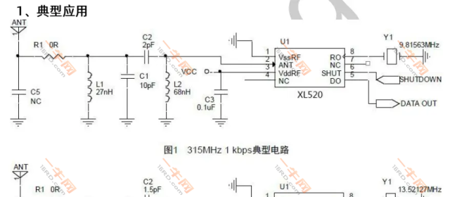 433射频接收芯片通用的433应用场景接收控制芯片XL520