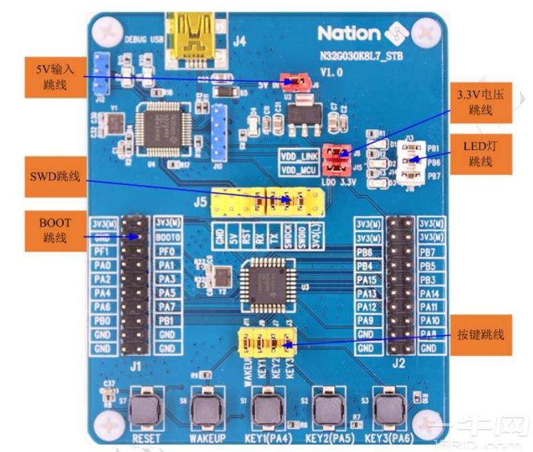 National TechnologyN32G030K8L7_STBDevelopment Board Hardware