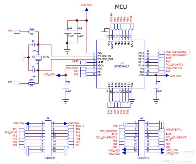 National TechnologyN32G030K8L7_STBDevelopment Board Hardware